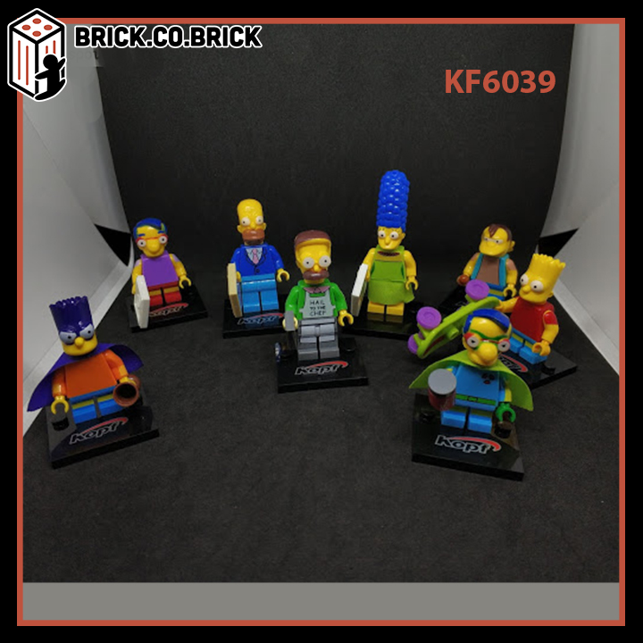 Đồ chơi lắp ráp minifig Xếp hình mô hình sáng tạo nhân vật phim hoạt hình  Gia đình Simpson KF6039  BrickcoBrick